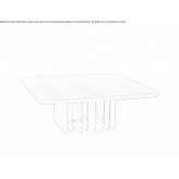 Square walnut coffee table Soldanu