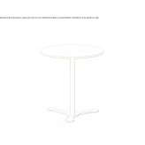 Round steel coffee table Totland
