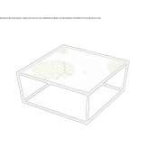 Coffee table with a square plate Russange