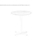 Round coffee table made of steel and wood Garbesti