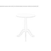 Oak coffee table with 3-star base Dissay