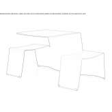 Aluminum picnic table with integrated benches Carbo