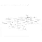 Rectangular picnic table with integrated benches Cucuta