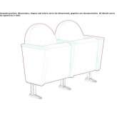 Fabric auditorium seats Pessac