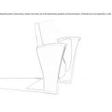 Fabric auditorium seats with a writing tablet Alcarras