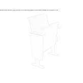 Fabric auditorium seats with a writing tablet Staletti