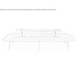 Solid wood library table Lamas