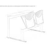 Bench-type desk with integrated chairs Xmaben
