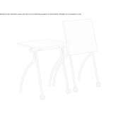 Foldable, stackable laminated desk on wheels Zollikon