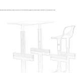Adjustable kindergarten desk with HPL Seleus
