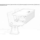 Study table with integrated chairs Basdahl