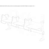 Beam seat with writing tablet with reclining seats Hodonin