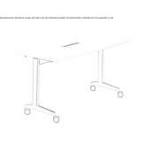 Rectangular table with a tilting top Gersau