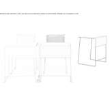 Bench desk made of HPL, stackable Lakeland