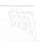 Bench-type desk with integrated chairs Manavgat