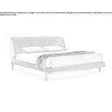 Double bed with upholstered headboard Holton