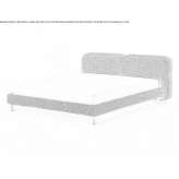 Double bed with upholstered headboard Chetani