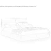 Bed upholstered in leather Roxana