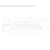 Double fabric bed with integrated lighting Bilyarsk