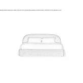 Fabric bed with upholstered headboard Canals