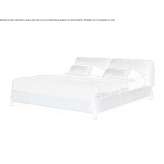 Double bed upholstered in velvet Orleans