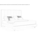 Nabuk bed with an upholstered headboard Momence