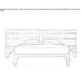 Double bed with integrated bedside tables Laja