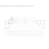 Double fabric bed with a removable cover Ileanda
