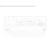 Double bed with upholstered leather headboard Gavoi