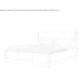 Double bed in tanned leather Lenoir