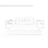 Double fabric bed with a removable cover Ileanda