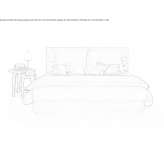 Double fabric bed with a removable cover Aliman