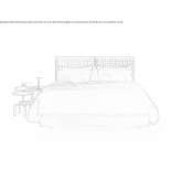 Bed with storage in tanned leather Salandra