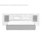 Double bed with integrated bedside tables Osoyro