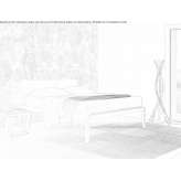 Double bed with upholstered headboard Fane