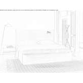 Bed with storage space and headboard for storage Nuragus