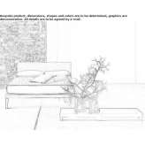 Fabric double bed Pocinhos