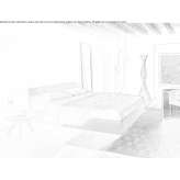 Upholstered double bed with removable cover Molochio