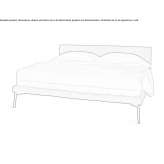 Double fabric bed with upholstered headboard Pocinhos
