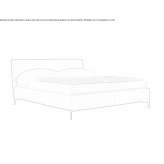 Double bed upholstered in leather with a removable cover Huacana