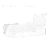 Single bed upholstered in fabric with a removable cover Zabalj