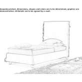 Single bed with removable cover and high headboard Negreira