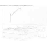 Bed with storage and upholstered headboard Arganil