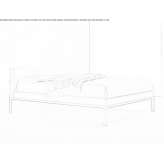 Bed with removable cover and upholstered headboard Gantofta