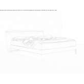 Bed with removable cover and upholstered headboard Erechim