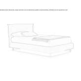 Upholstered single bed Lobos