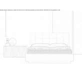 Upholstered bed with a quilted headboard Raleigh