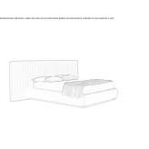 Upholstered double bed Cadreita