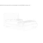 Double bed with upholstered headboard Cadreita