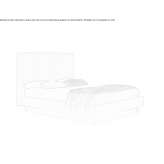 Upholstered bed with high headboard Cadreita